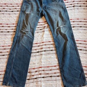 Ariat Men's Distressed Blue Straight Jeans